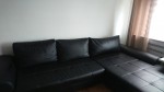 Schwarz Sofa Sitzlandschaft Schlaffunktion