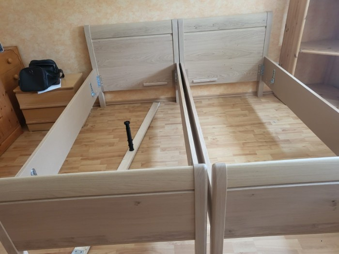 Ehebett - auch als Einzelbetten stellbar