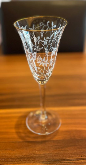 Glasserie Spiegelau mit Dekor und Goldrand