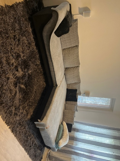 Couch schwarz grau