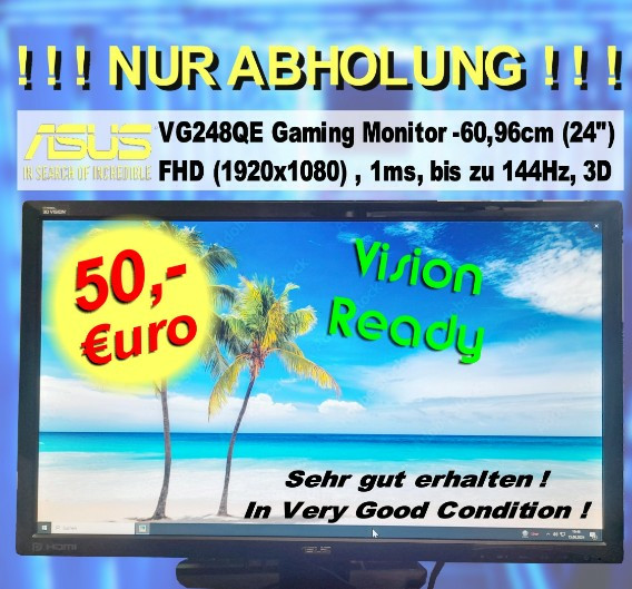 ASUS VG248QE Full HD GamingMonitor 24ABHOLUNG