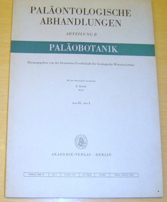 Palontologische Abhandlungen Abteilung B, Band II