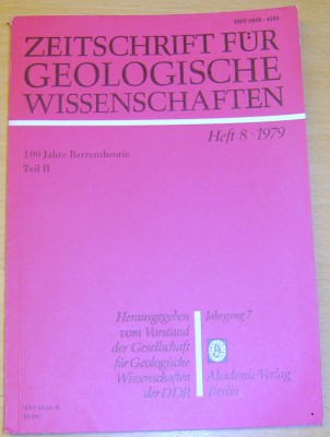 Zeitschrift fr Geologische Wissenschaften 1979/8