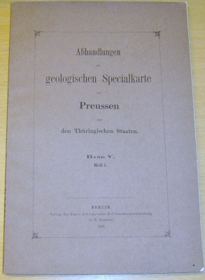 Abhandlungen zur geologischen Specialkarte von Pre