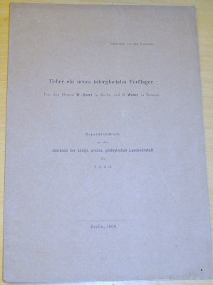 Ueber ein neues interglaciales Torflager