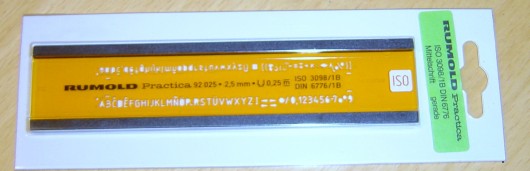 Schriftschablone ISO 3098/1B DIN6776 Mittelschrift