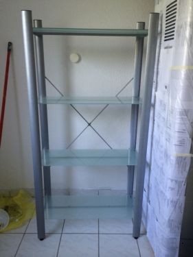 Regal aus Metall und Sicherheitsglas Mbel Martin