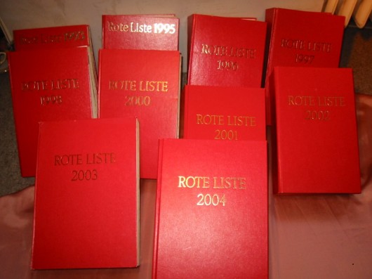 Rote Liste 1992-95-96-97-98 u. 2000-01-02-03-04