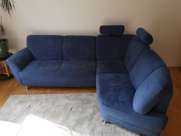 Ecksofa in blau