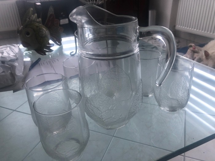 Pyrex Glas Set mit Karaffe