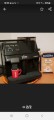 Kaffeespresso machine mit kaffe mülle