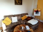 Braunes Ecksofa mit Staukasten im Vintage-Style