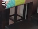 Holz Hoch Tisch und Leather Hoka - Vorschaubild 1