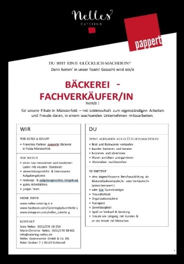 Bckereifachverkfer/ in