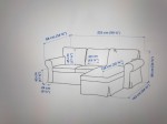 ZU VERSCHENKEN 3-Sofa IKEA mit Récamiere